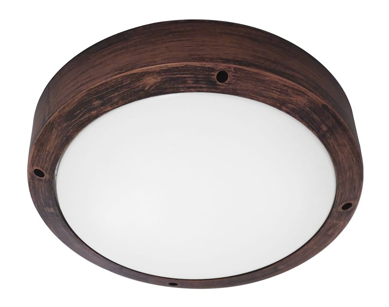 Heronia Απλίκα Τοίχου/Οροφής Πλαφόν Εξωτερικού Χώρου Πλαστικό SLP-40Α Χαλκός 2/Ε27 18Χ8cm 13-0090